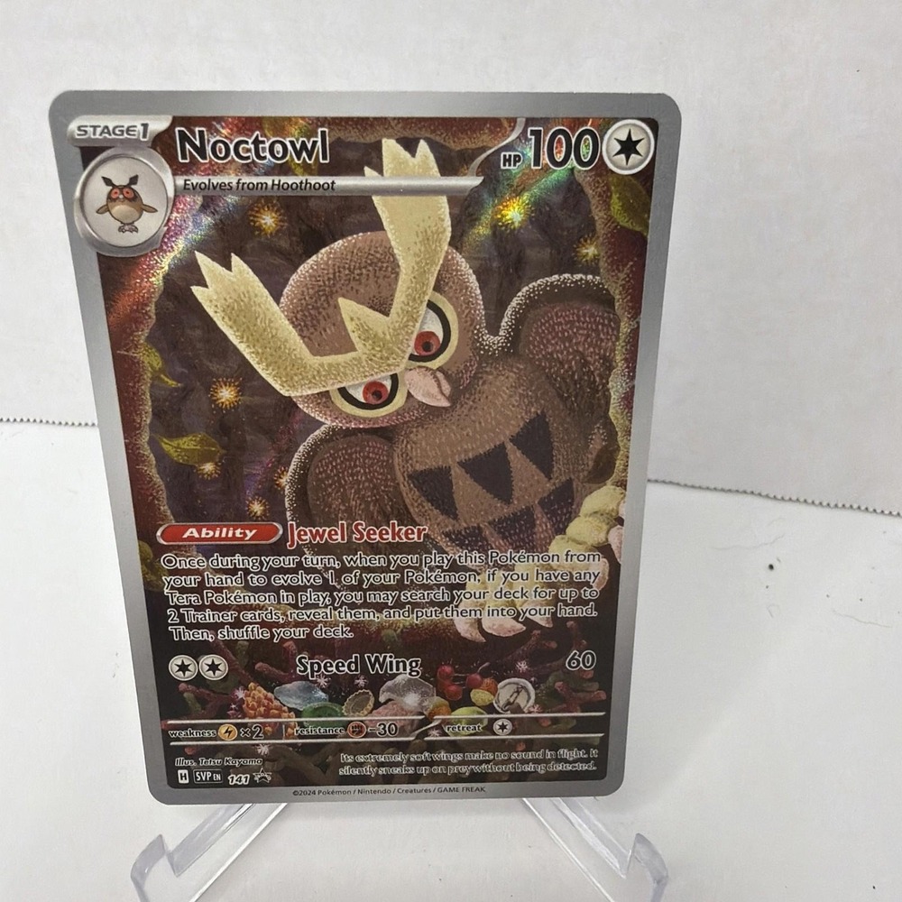 Noctowl SVP 141 Black Star Promo - S&V Stellar Crown ETB - Pokemon TCG Card